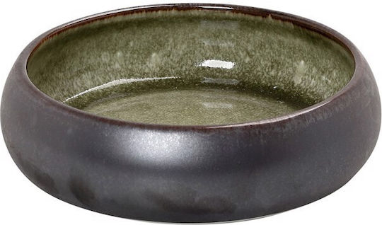 Espiel Pebble Ceramic Salad Bowl Brown-Green 16.5x16.5x5cm