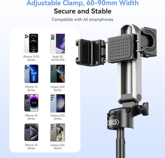 XO Selfie Stick with Bluetooth & Remote Control Ss21 Black 16.001.0283