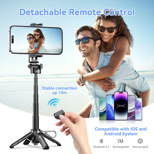 XO Selfie Stick with Bluetooth & Remote Control Ss21 Black 16.001.0283