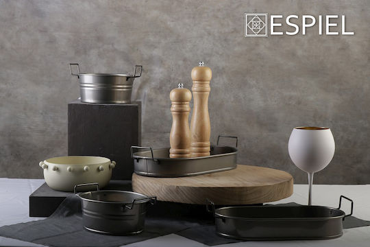 Espiel Διακοσμητικός Δίσκος Μεταλλικός Οβάλ 22.5x13x5cm 6τμχ