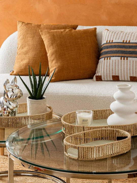 Atmosphera Rattan Oval Decorative Tray 39x28x5.7cm