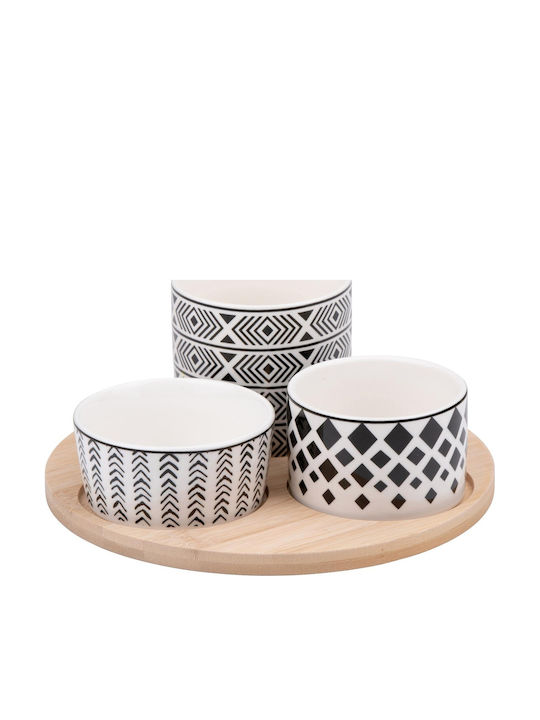 Atmosphera Platou pentru aperitive 3 Locuri cu Suport din Porțelan Multicoloră Ø20xY8.5cm L20xl20xH8.5cm 3buc 24034 Atmosphera Platou pentru aperitive 3 Locuri cu Suport din Porțelan Multicoloră Ø20xY8.5cm L20xl20xH8.5cm 3buc 24034