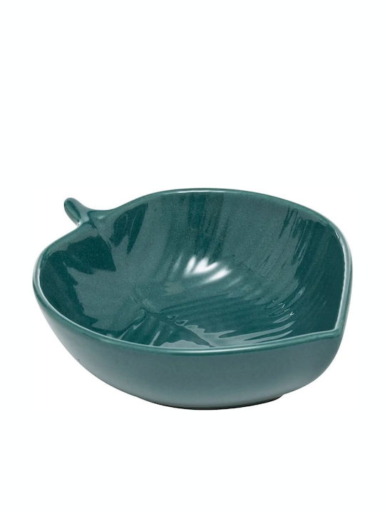 Atmosphera Wooden Dessert Divided Serving Plate with 3 Slots Green Ø11.5cm 11.5x32cm