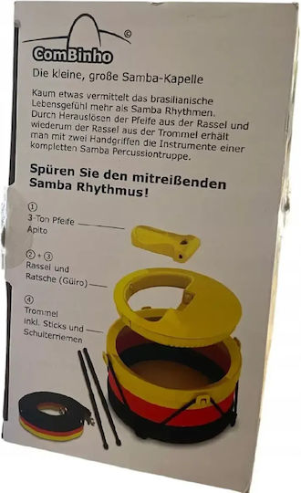 Music Instruments Set 4 1 Drum Rattle Whistle