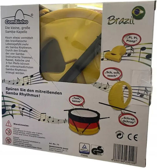 Music Instruments Set 4 1 Drum Rattle Whistle
