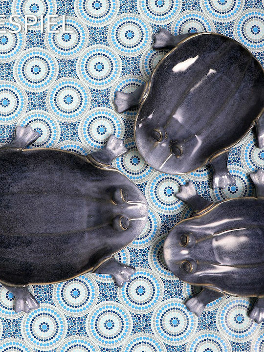 Espiel Ceramic Decorative Platter Frog Blue 27.7x26.6x6cm