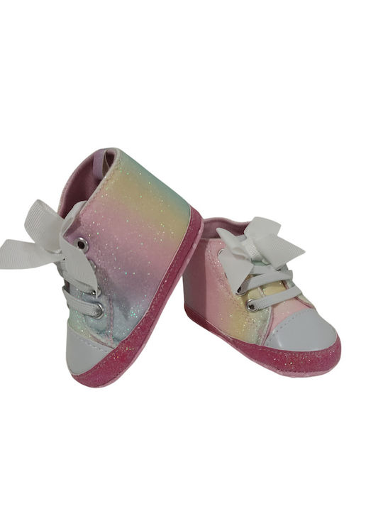 Childrenland Βρεφικά Sneakers Αγκαλιάς Ροζ