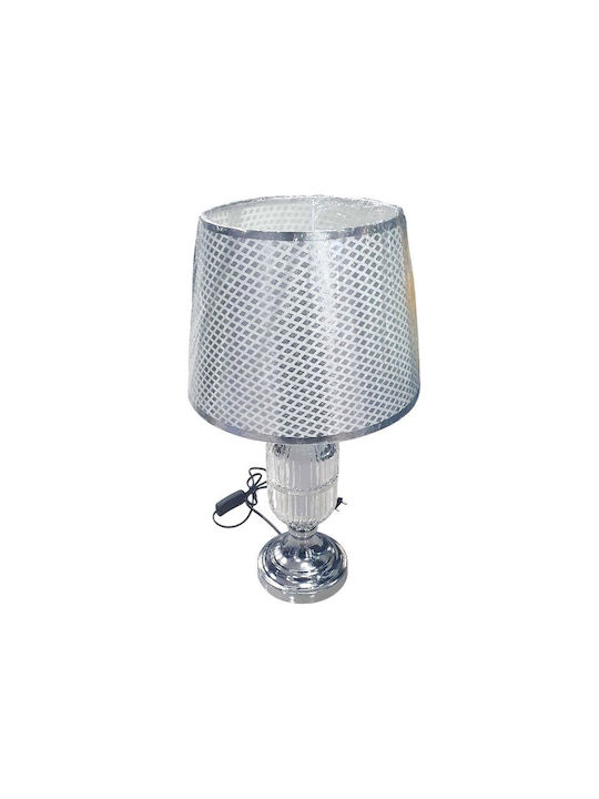 Zfj140 Vintage Table Lamp for Socket E27 with Silver Shade and Base