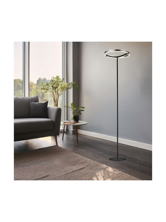 Powertech LED Floor Lamp H157xW38cm. with Natural White Light 2500lm Silver