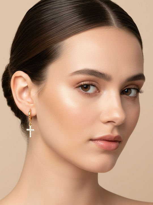 Awear Earrings Hoops made of Steel Gold Plated