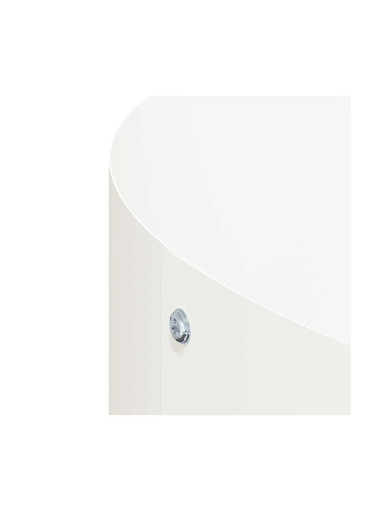vidaXL Set 5 Metallische Pflanzgefäße Weiß 40x20cm