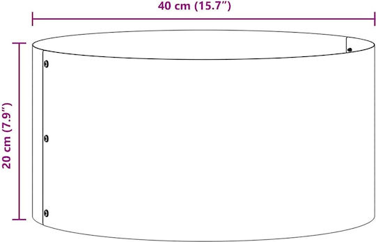 vidaXL Σετ 5 Γλάστρες Πλαστικές Μαύρο 40εκ.