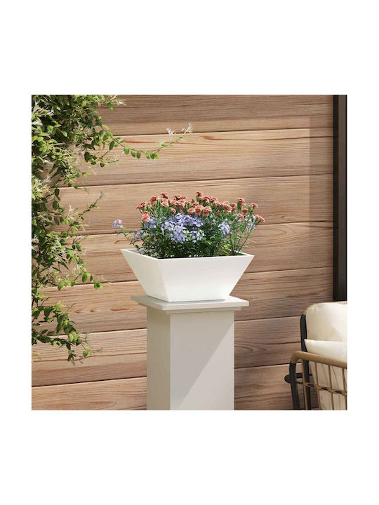 vidaXL Set 5 Pots Plastic White