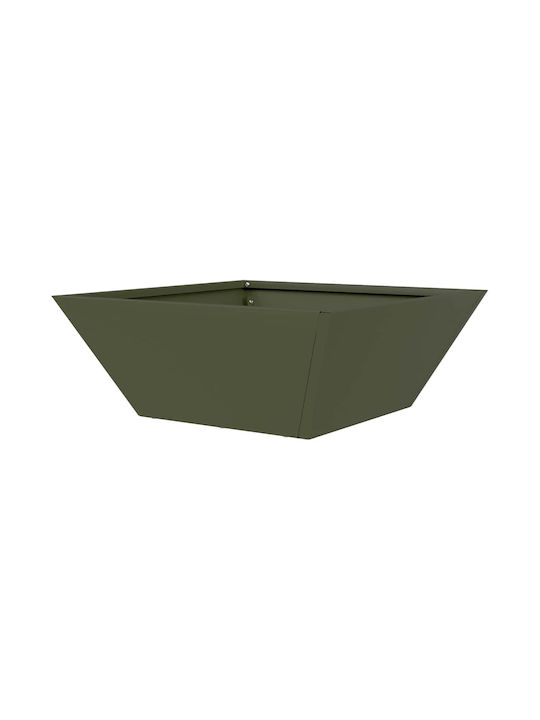 vidaXL Set 5 Metallische Pflanzgefäße Olive 40x15cm
