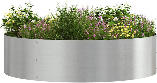 vidaXL Set 5 Metallische Pflanzgefäße Silber 80x20cm