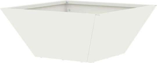 vidaXL Комплект 5 Пластмасови Бели Саксии За Цветя 35x15см