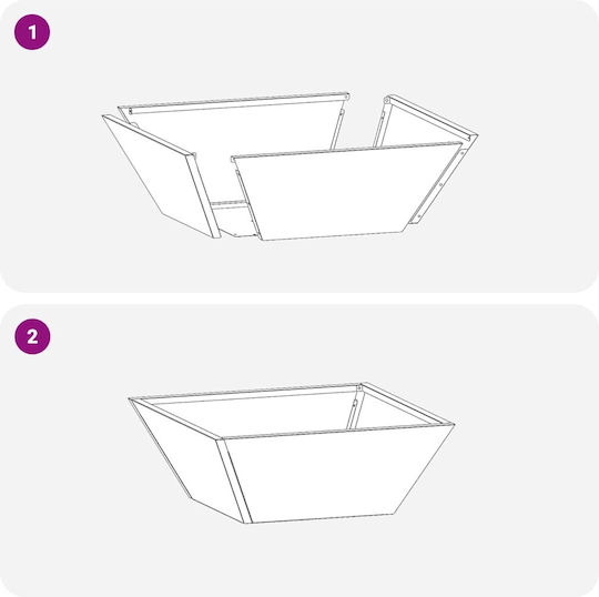 vidaXL Set 5 Metallische Pflanzgefäße Schwarz 40x15cm