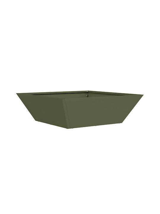 vidaXL Set 5 Metallische Grüne Pflanzgefäße 50x15cm
