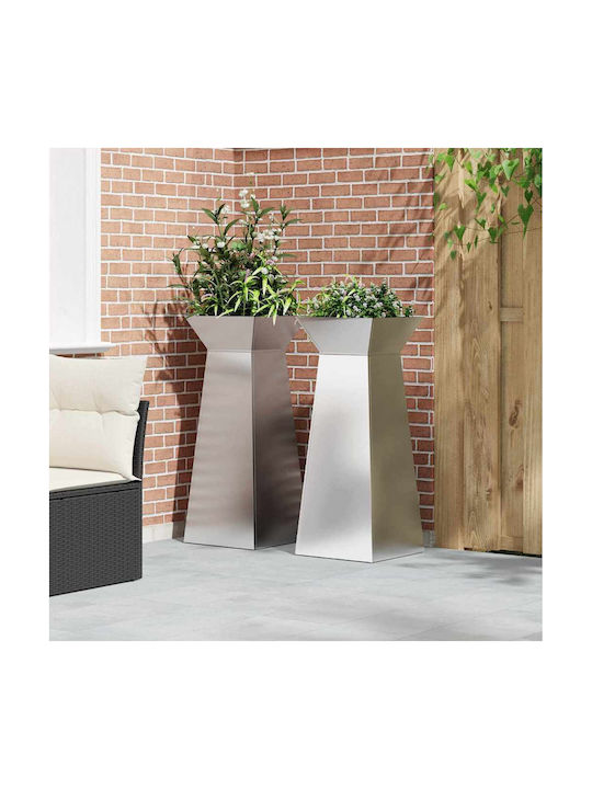 vidaXL Set 2 Ghivece Metalice