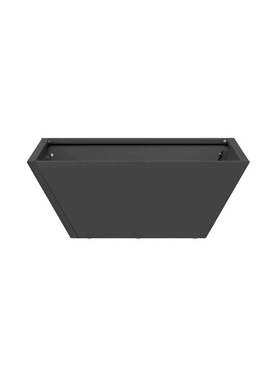 vidaXL Set 5 Pots Metal Black