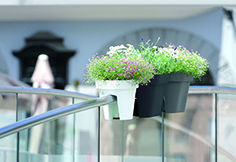 Marhome Lofly Railing Комплект 2 Саксии Пластмасови