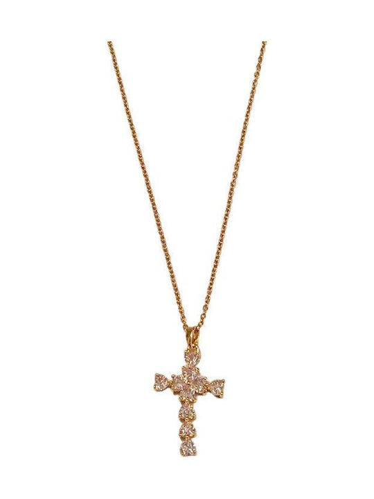 Awear Cross from Gold Plated Steel with Chain
