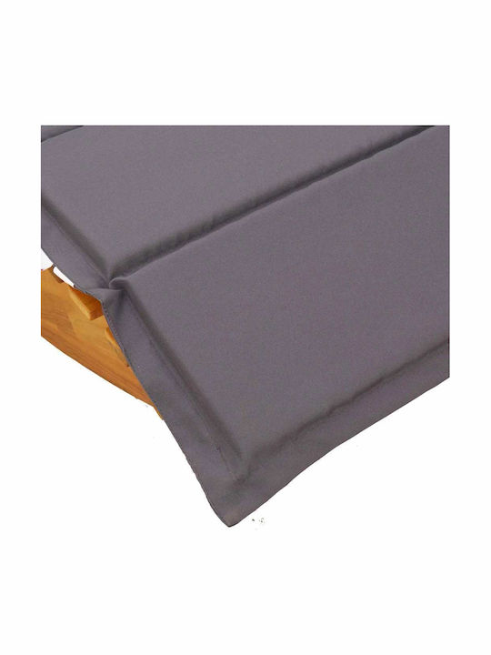 Șezlong Dublu Din Lemn Cu Pernă Gri 60x154x74cm