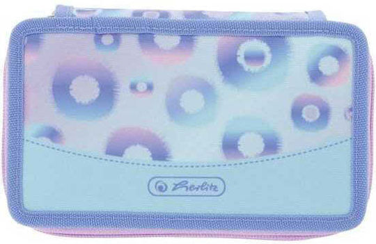 Herlitz Mermaid Pencil Case Full 19pcs with 2 Compartments Purple