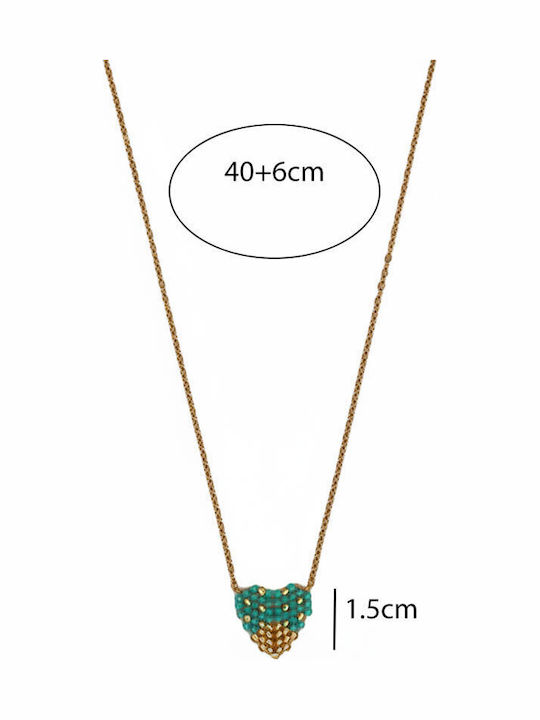 Awear Necklace with design Heart from Steel