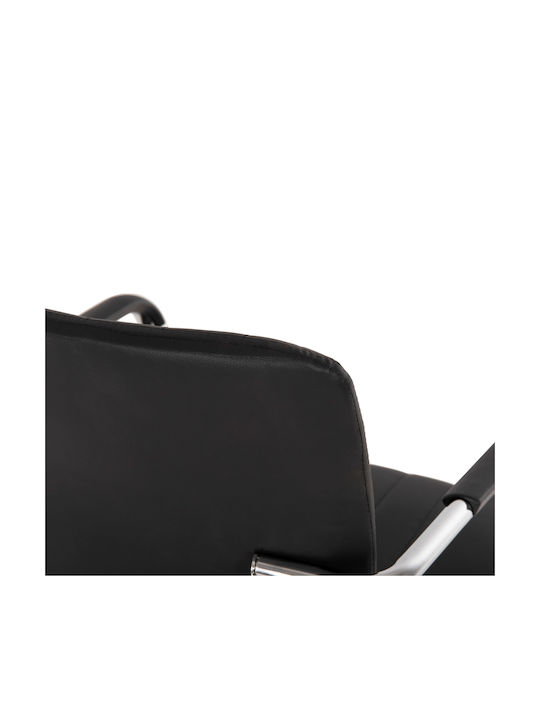 Armchair Visitor Questa with Arms Black 54x62x84cm 1pcs