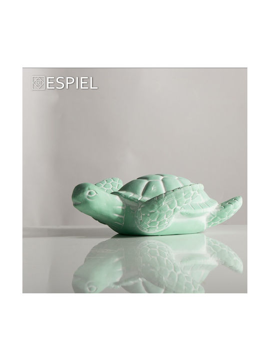 Espiel Decorative Turtle made of Ceramic in Green ERT333 19x15x5.5cm 1pcs