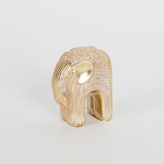 Table Decorative Elephant Set of 3 Pieces Gold 23.5x8x21.5cm M:12.5x6x12cm S:5x3.5x6cm 12923