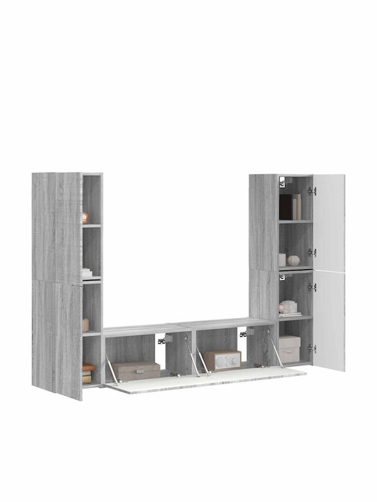 Wohnzimmer TV-Einheit Gray Sonoma mit Beleuchtung L30xB31xH60cm