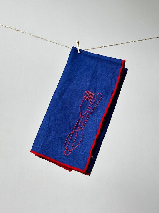 Maegen Towel from 100% Cotton in Blue Color 44x44cm 2pcs