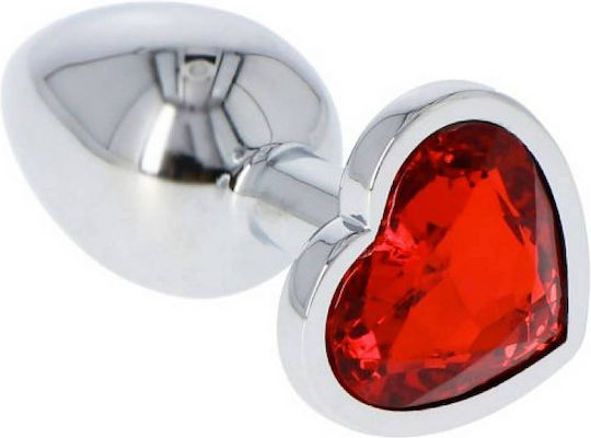 SMD Analspielzeug Anal Plug S 7cm Silber Rotes Herz