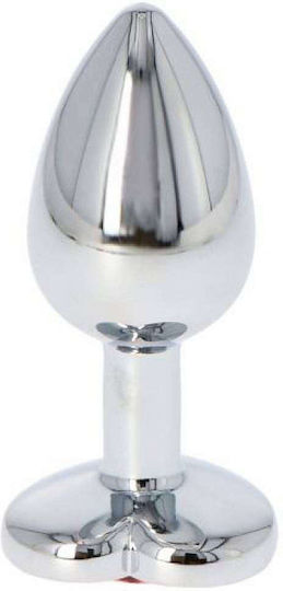 SMD Analspielzeug Anal Plug S 7cm Silber Rotes Herz