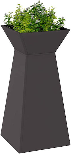 vidaXL Pot Stand Metal Black 35cmx35cmx73cmcm.