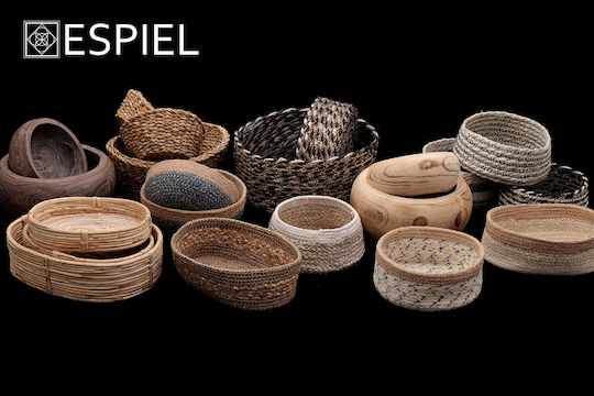 Espiel Bol Decorativ Lemn Bej 25x25x11cm 1buc