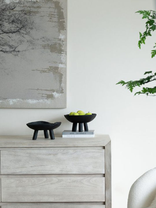Artekko Woody Decorative Bowl Black 30x30x15cm