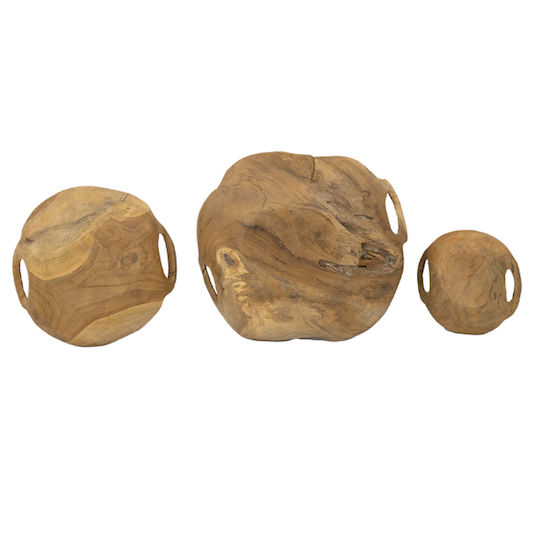 Artekko Woody Bol Decorativ Lemn Bej 1buc