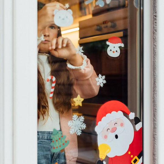 Legami Milano Χριστουγεννιάτικα Aufkleber für das Fenster mit Design Άγιου Βασίλη 35Stück