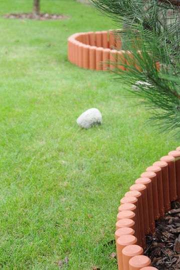 Prosperplast Kunststoffgartenbordüre in Braun Farbe 24cm x 2.7m IPAL5-R222