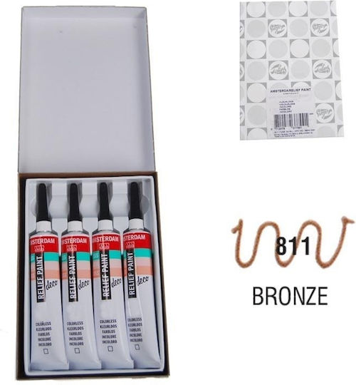 Royal Talens Relief Paint Spezielle Handwerksfarbe 811 Bronze Gliederung 20ml 34-2-b1