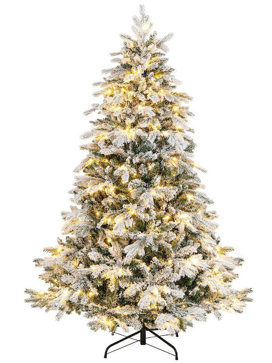 Weihnachtsbaum Beschneit 180cm mit LED-Beleuchtung Weiß