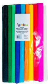Gimboo Gimboo Crepe Paper Roll 25x200cm 10 Pieces Mixed Colors