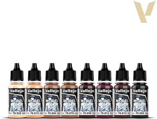 Acrylicos Vallejo Σετ Χρώματα Μοντελισμού Φιγούρα 18ml 8τμχ