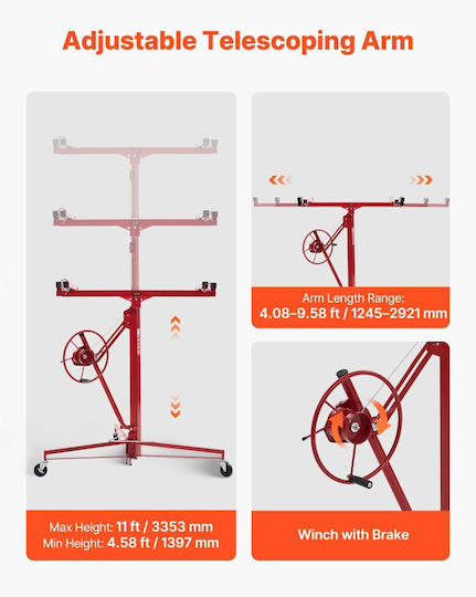Vevor Lifting & Pulling Equipment for Weight Load up to 68kg Red
