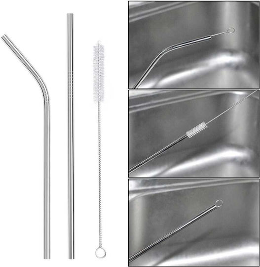 Scruffs & Tramps Straw Metal Silver with Brush 70701390 1pcs