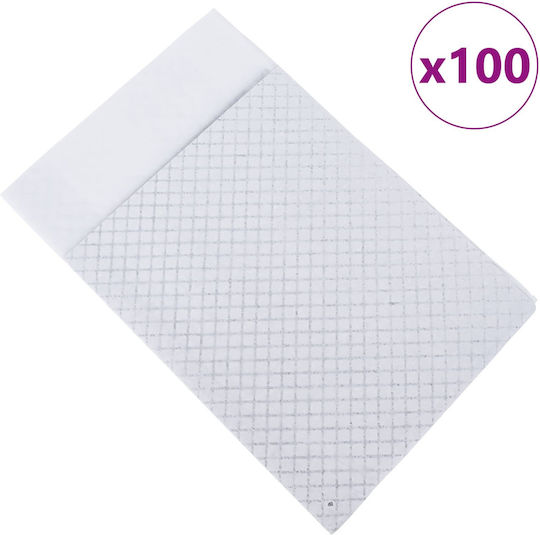 vidaXL Επιδαπέδια Πάνα Σκύλου 60x60cm 100τμχ