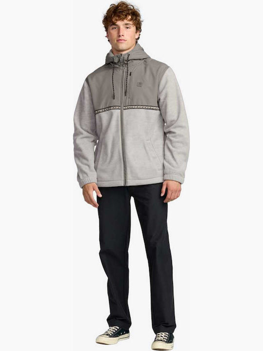 Boundary Ανδρική Ζακέτα Fleece με Κουκούλα Grey Heather